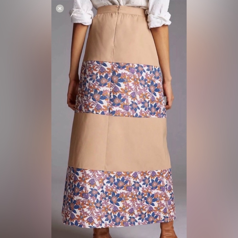 Sachin and Babi Jacquard Tiered Maxi Skirt NWOT Size 0